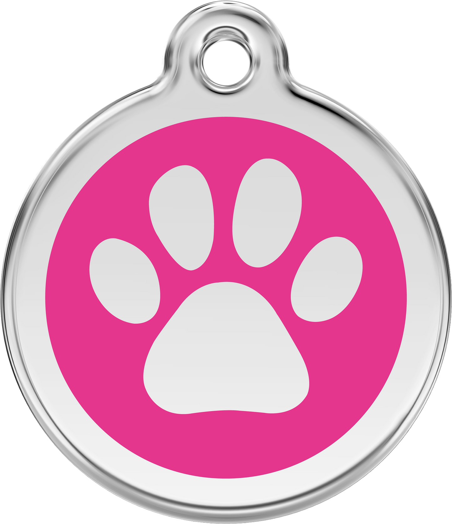 Red Dingo Enamel Paw Print ID Tag