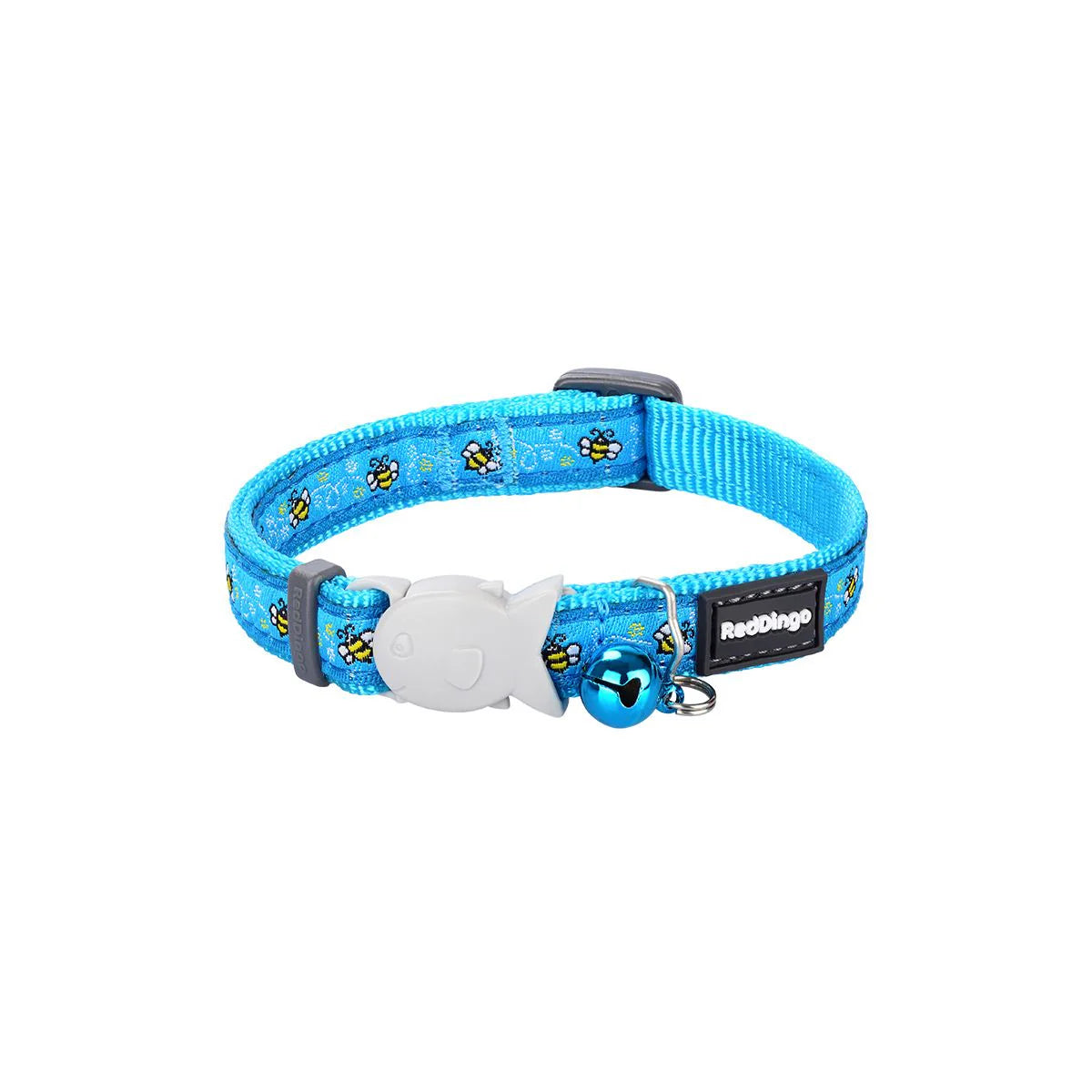 Cat Collar Design Bumble Bee Turquoise