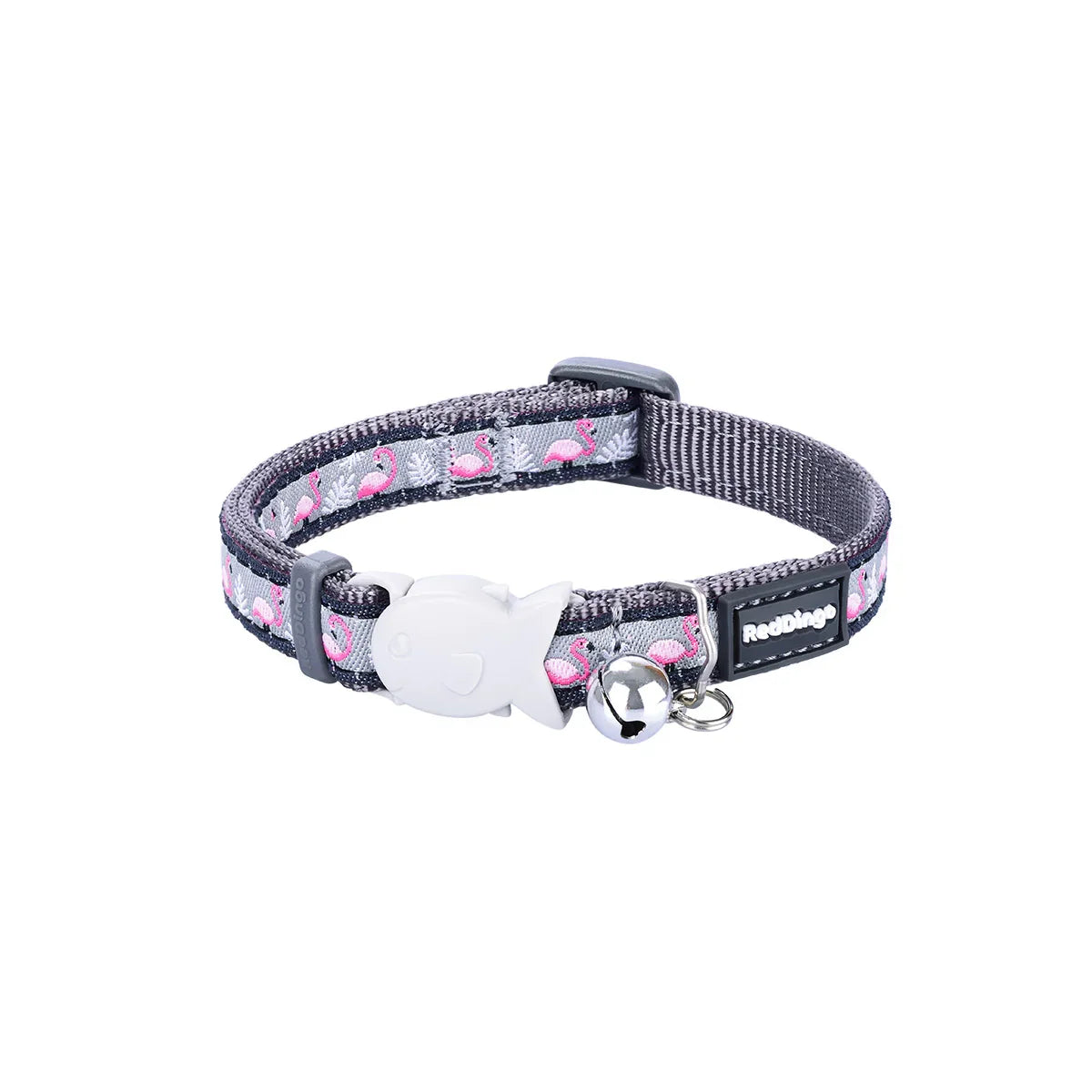 Red Dingo Cat Collar Design Flamingo Cool Grey
