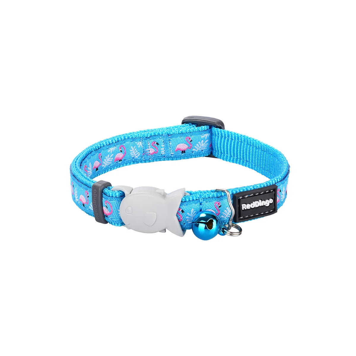 Red Dingo Cat Collar Design Flamingo Turquoise