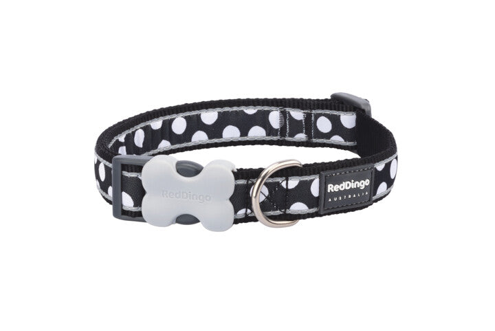 Cat Collar Design White Spots on Black