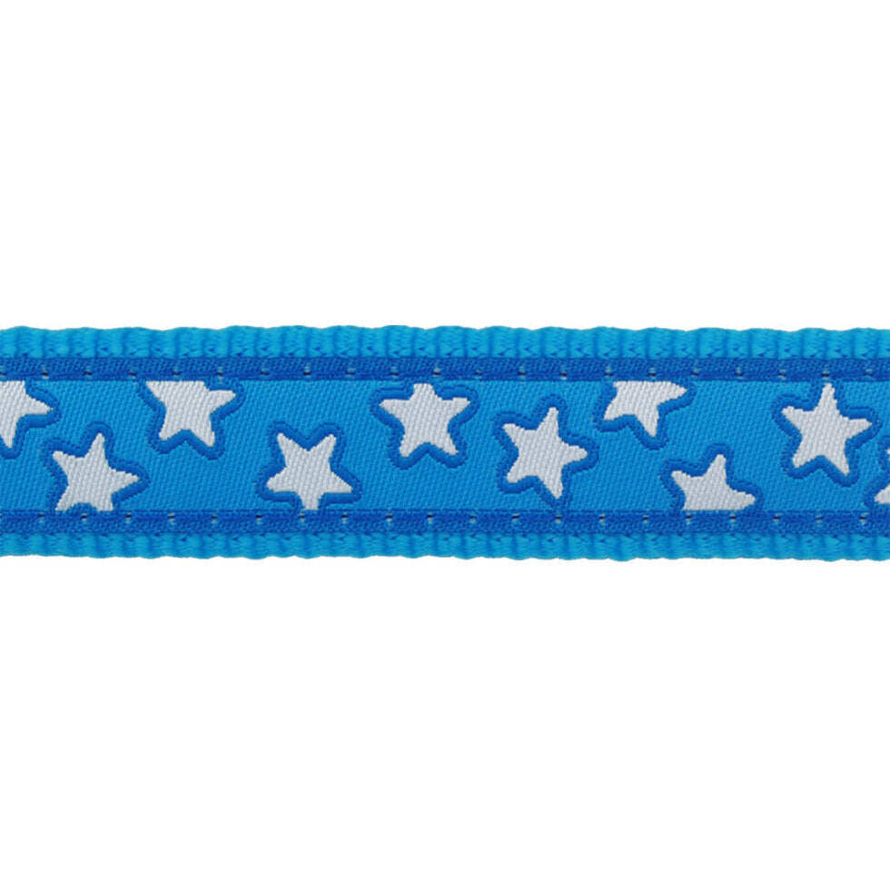 Dog Superlead Design Stars White on Turquoise