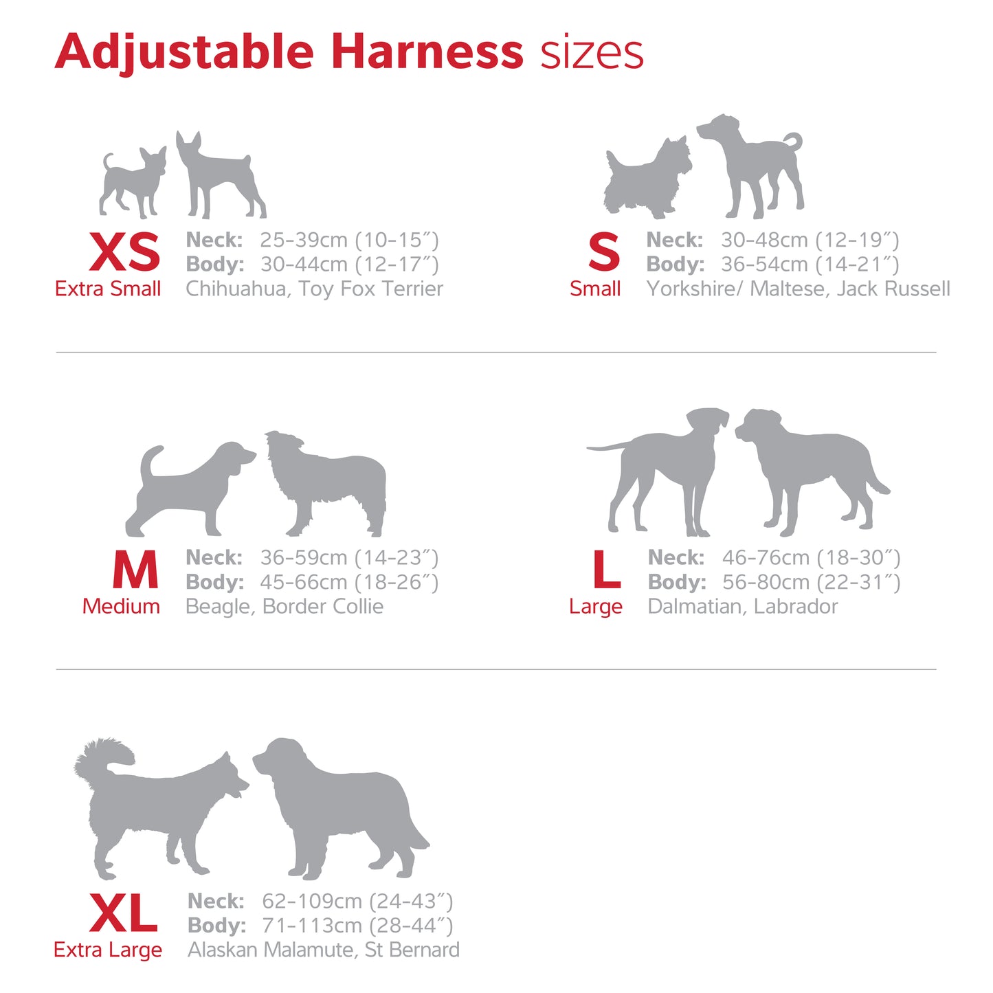 Dog H-Harness Classic Cool Grey