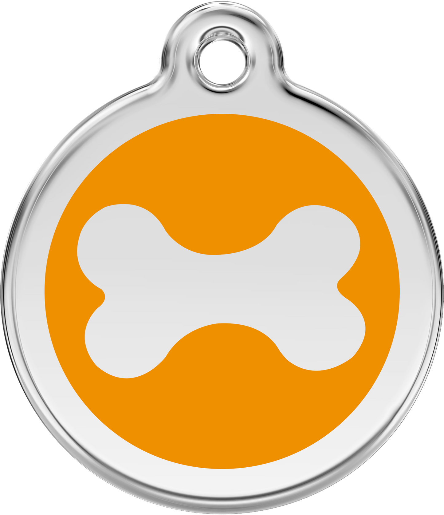 Red Dingo Enamel Bone ID Tag