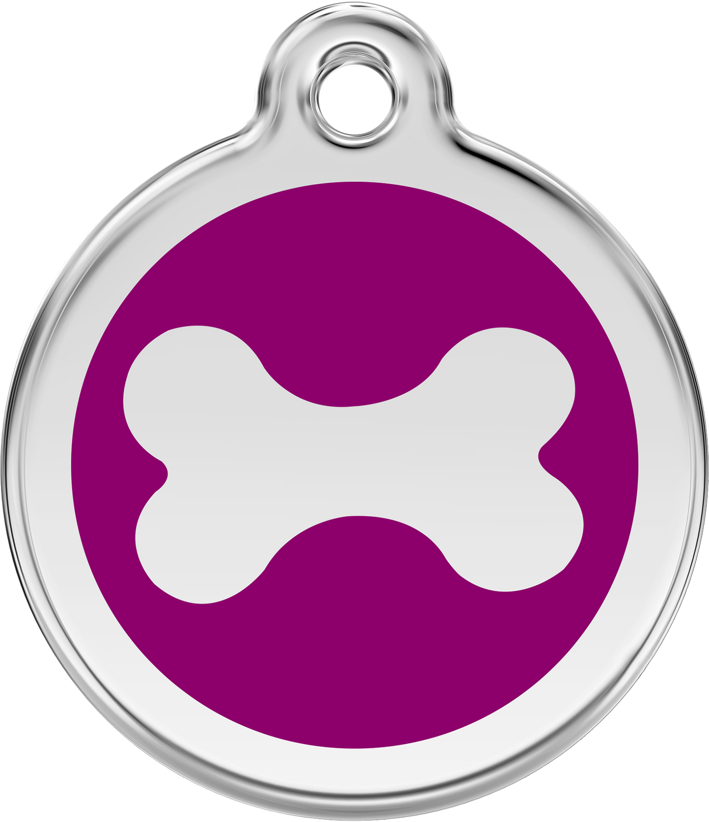 Red Dingo Enamel Bone ID Tag
