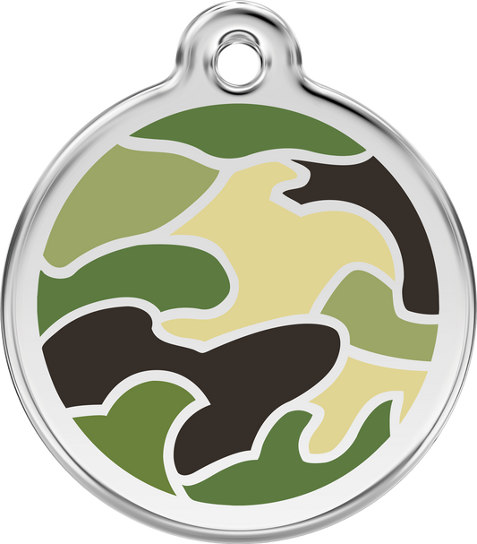 Red Dingo Enamel Camouflage ID Tag