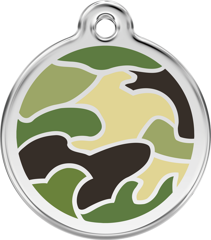 Red Dingo Enamel Camouflage ID Tag