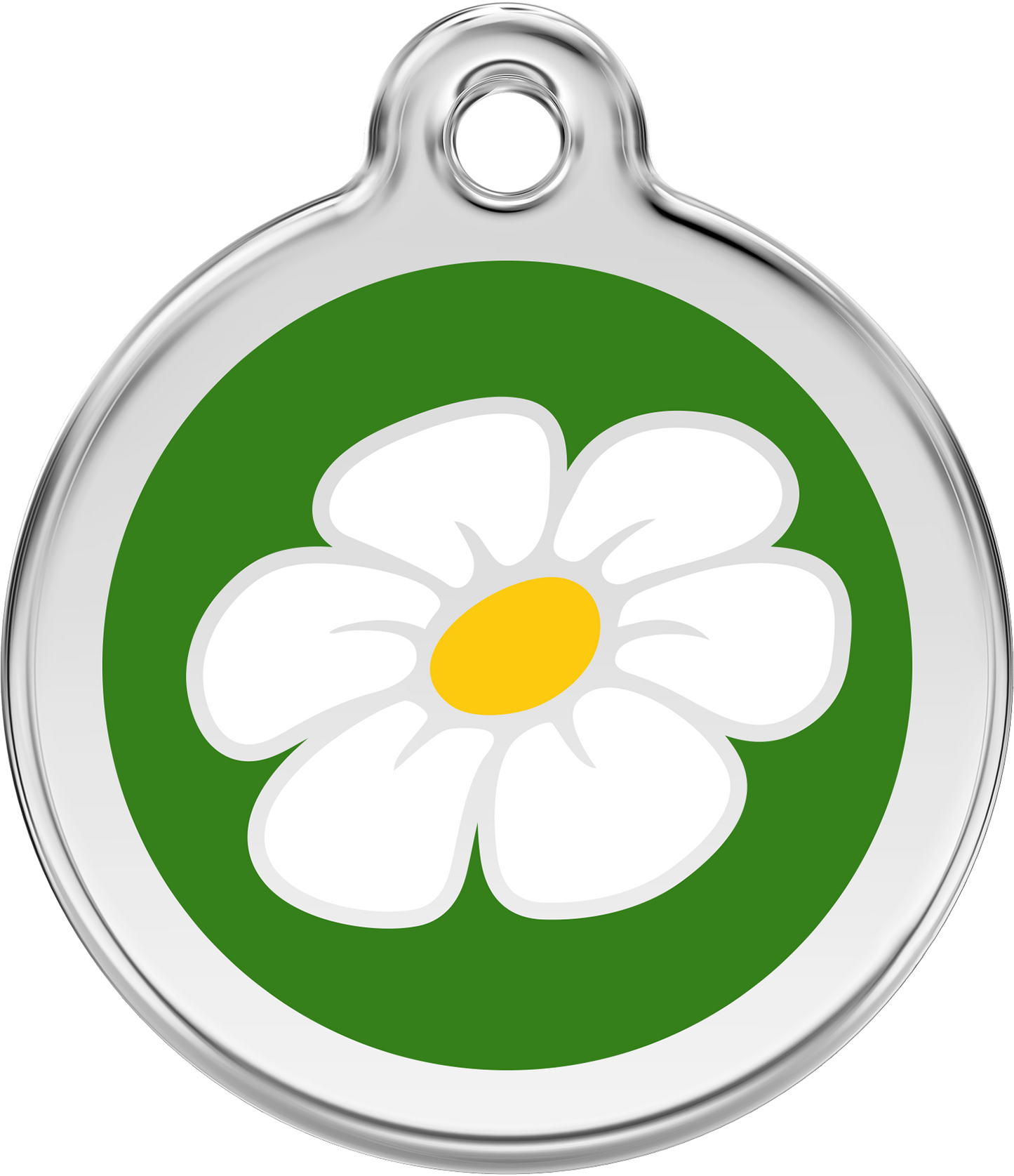 Red Dingo Enamel Daisy ID Tag
