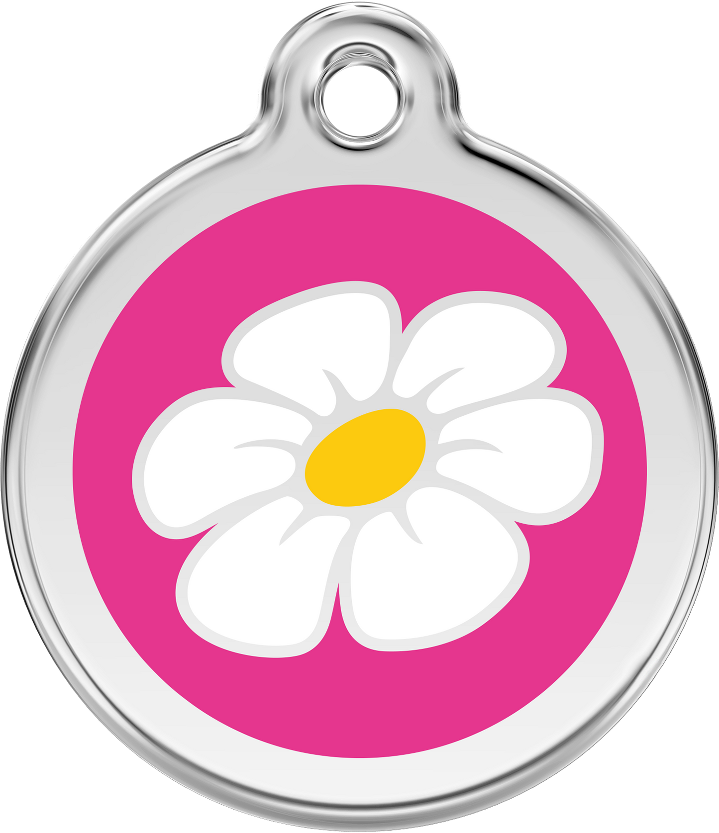 Red Dingo Enamel Daisy ID Tag