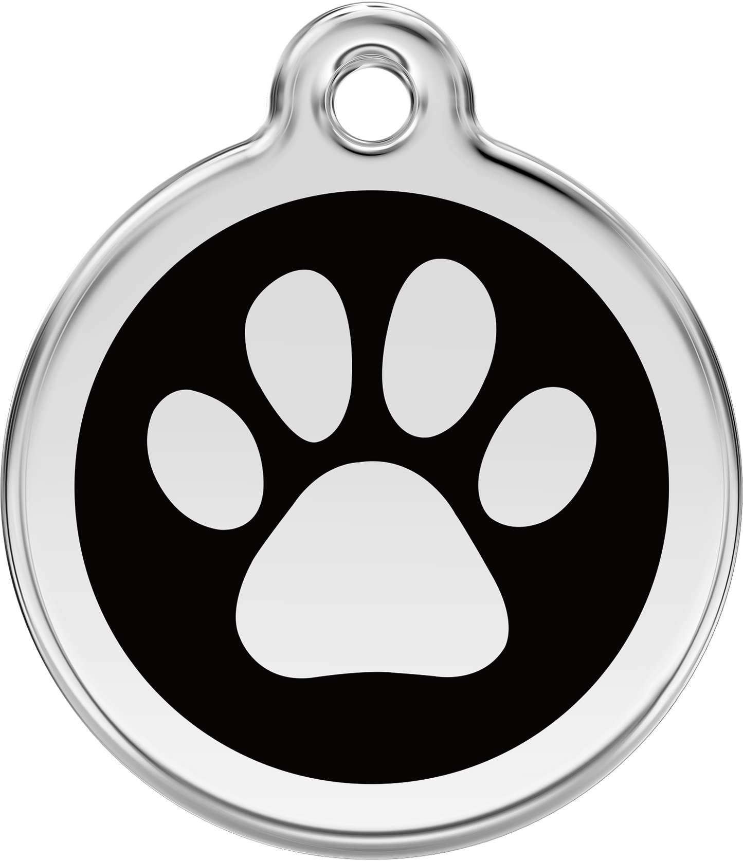 Red Dingo Enamel Paw Print ID Tag
