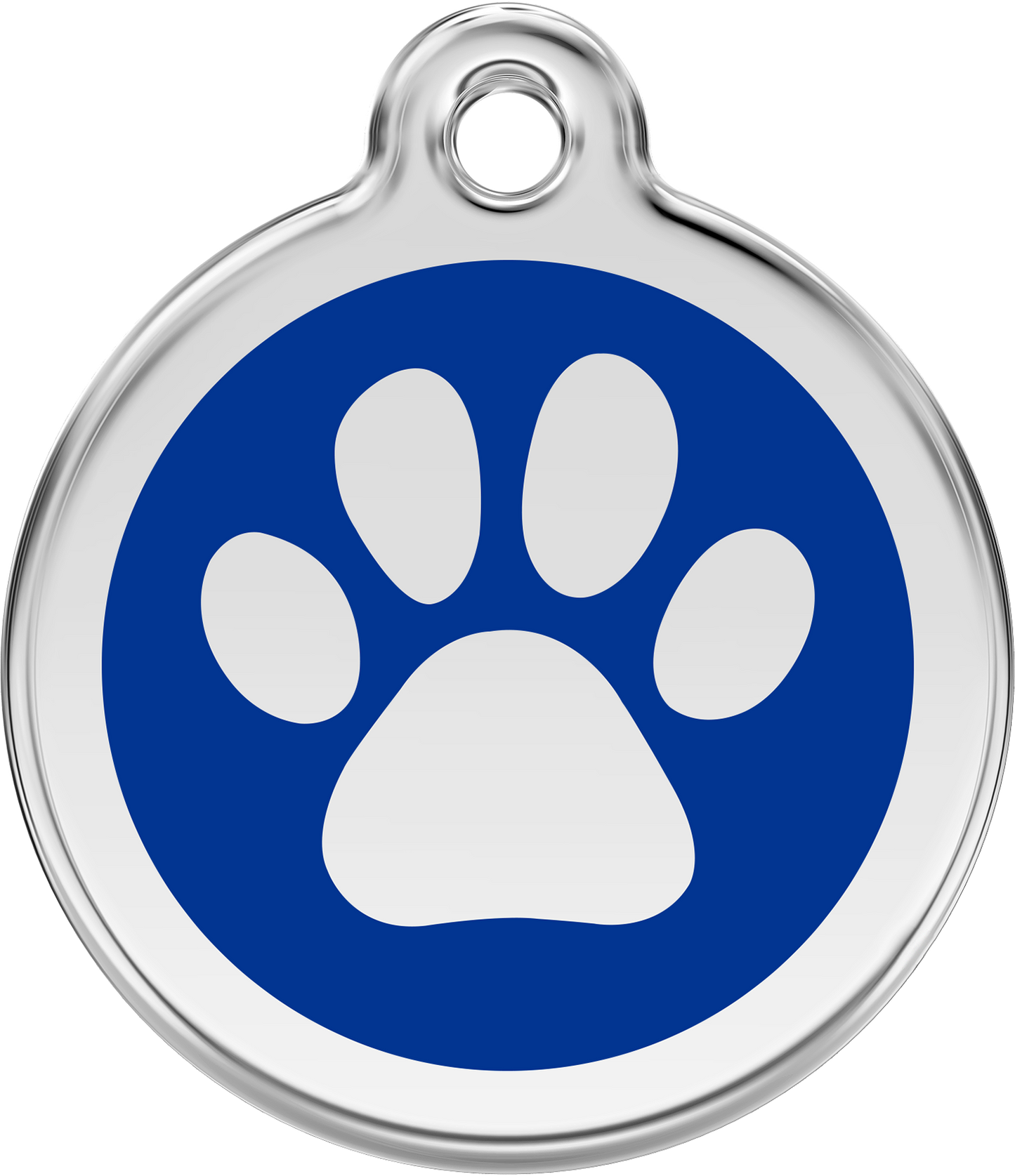 Red Dingo Enamel Paw Print ID Tag