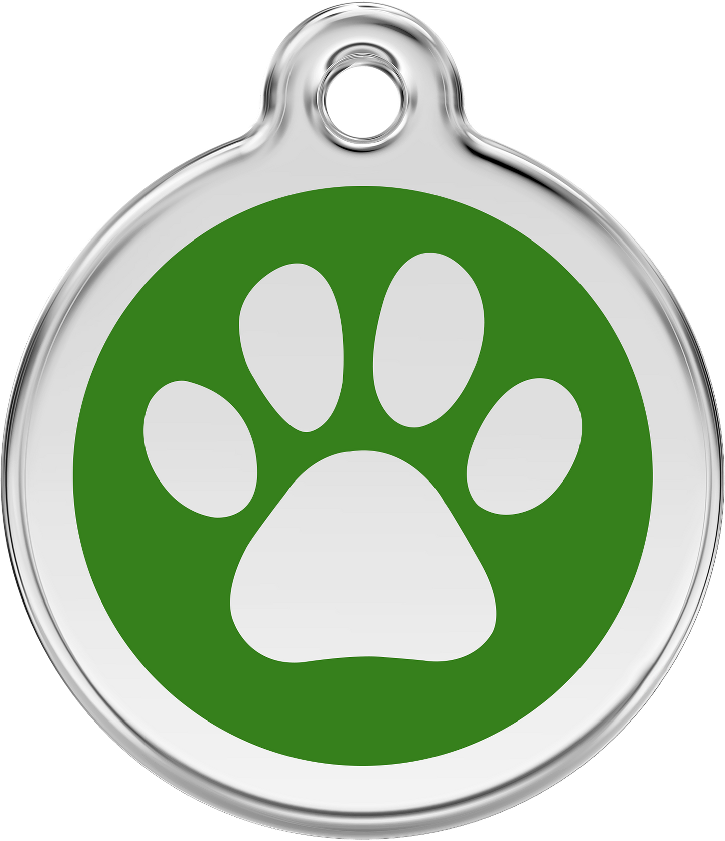 Red Dingo Enamel Paw Print ID Tag