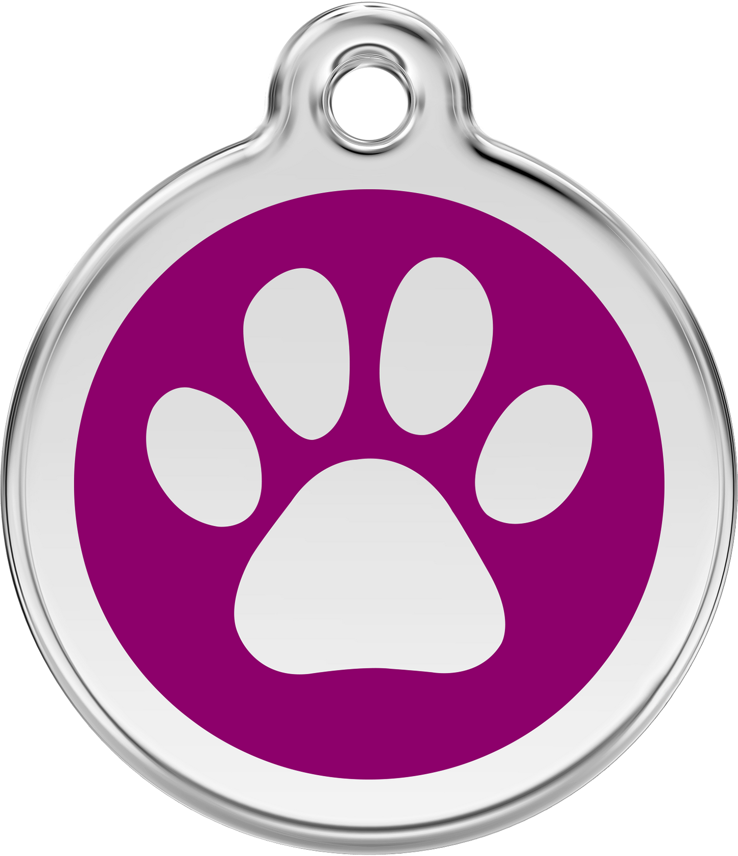 Red Dingo Enamel Paw Print ID Tag