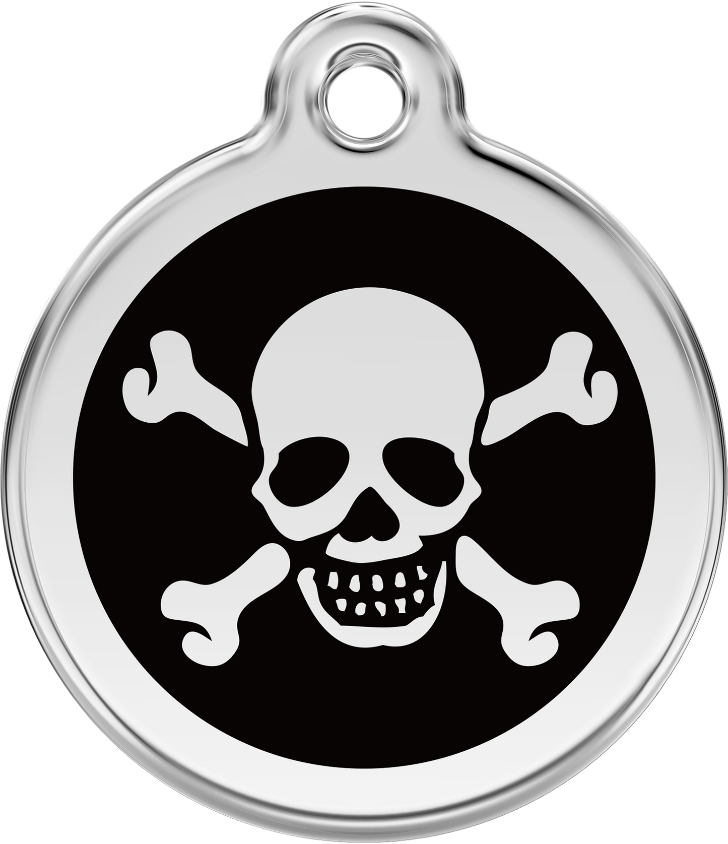 Red Dingo Enamel Cross Bone ID Tag