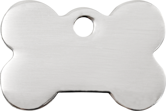 Red Dingo Flat Stainless Steel Bone ID Tag