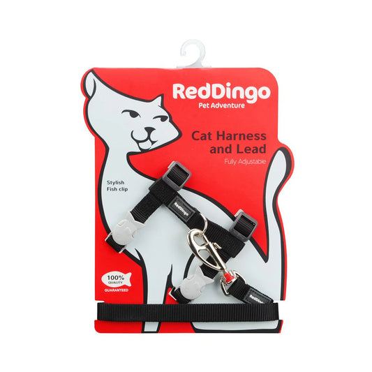 Cat Harness & Lead Combo Classic Black