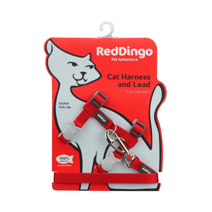 Cat Harness & Lead Combo Classic Red