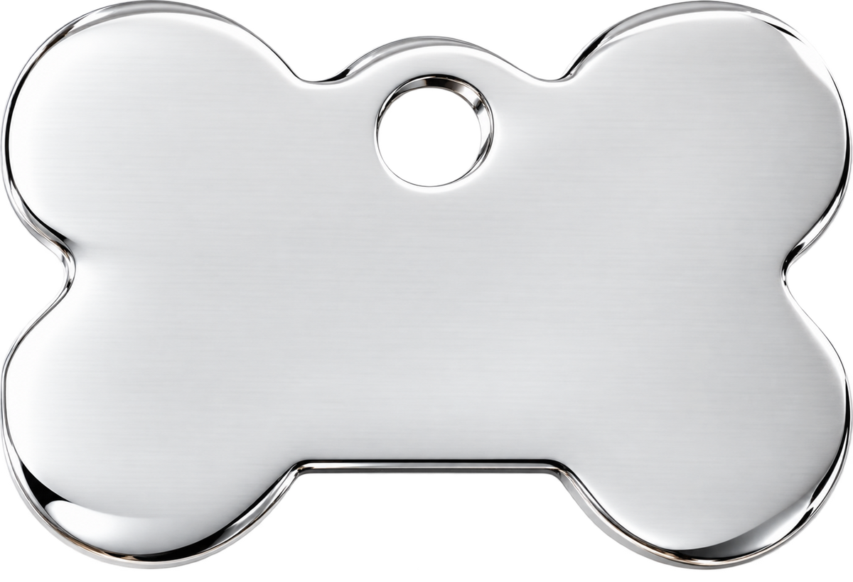 Red Dingo Flat Stainless Steel Bone ID Tag