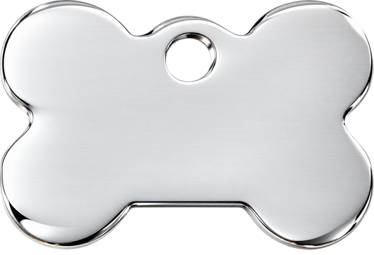 Red Dingo Flat Stainless Steel Bone ID Tag