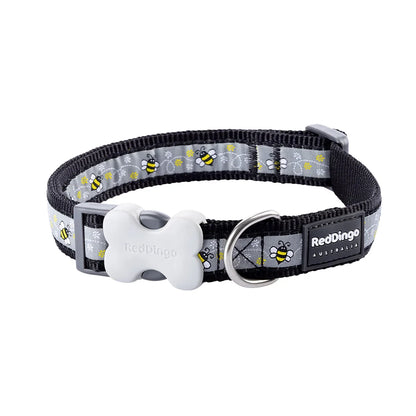 Dog Collar Design Bumble Bee Black