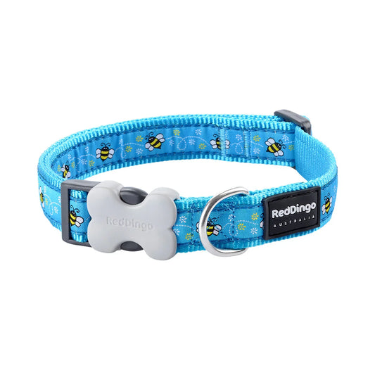 Dog Collar Design Bumble Bee Turquoise