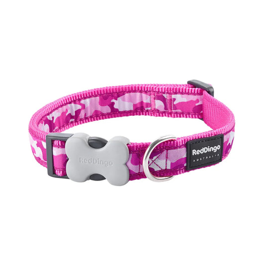 Dog Collar Design Camouflage Hot Pink