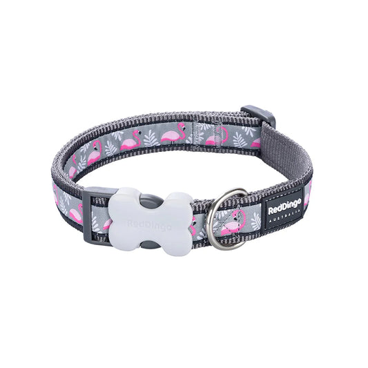 Dog Collar Design Flamingo Cool Grey