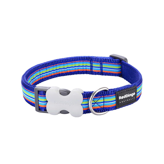 Dog Collar Design Horizontal Stripes Navy