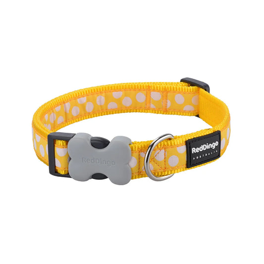 Dog Collar Design White Spots on Yellow