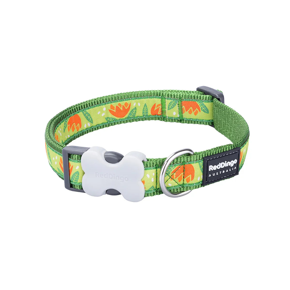 Dog Collar Design Tropical Green