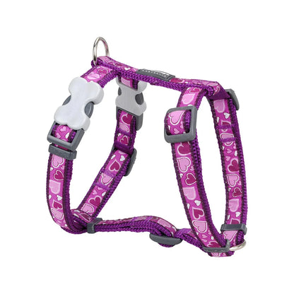 Dog H-Harness Design Breezy Love Purple