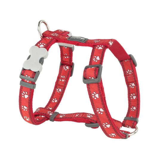 Dog H-Harness Design Desert Paws Red