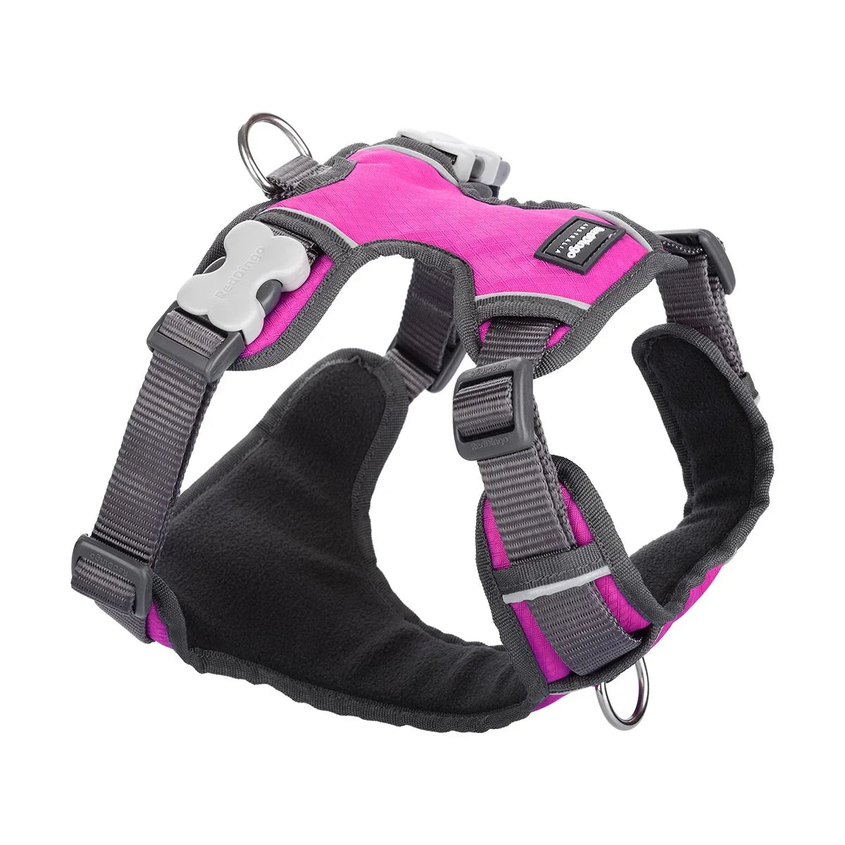 Dog Padded Harness Hot Pink