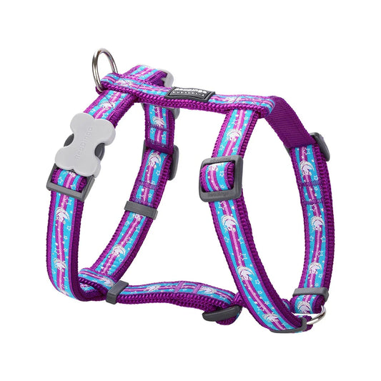 Dog H-Harness Design Unicorn Purple