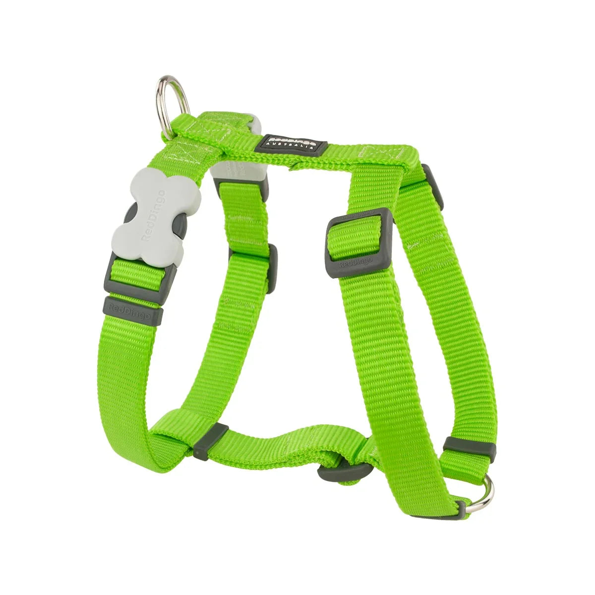 Dog H-Harness Classic Lime Green