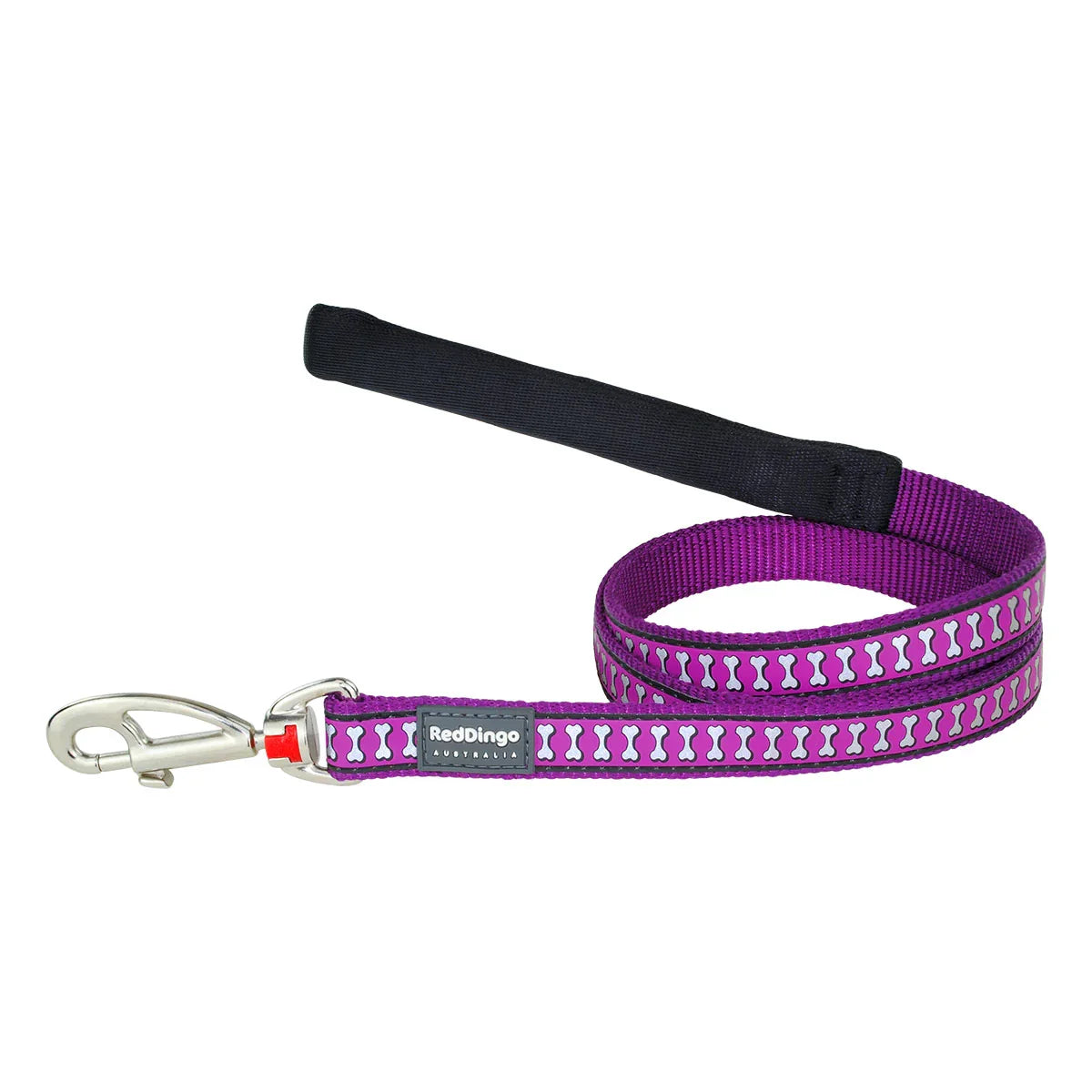 Dog Lead Reflective Bones Purple 1.2m