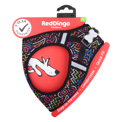 Mesh Harness Squiggles Black