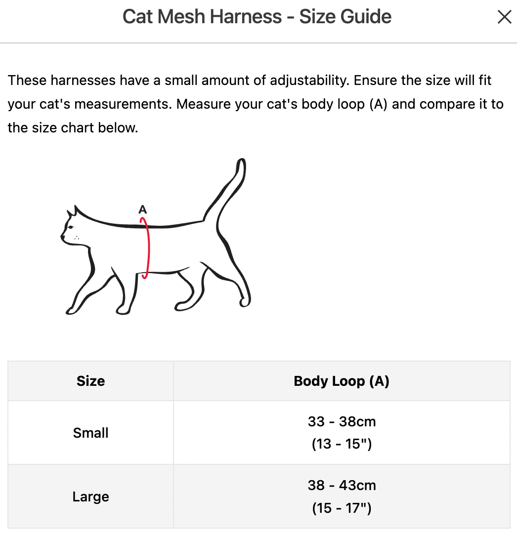 Cat Mesh Harness  - Turquoise