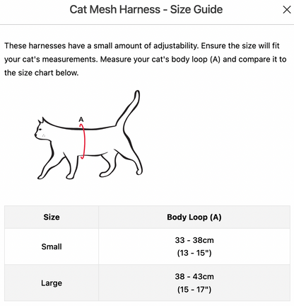 Cat Mesh Harness  - Mauve