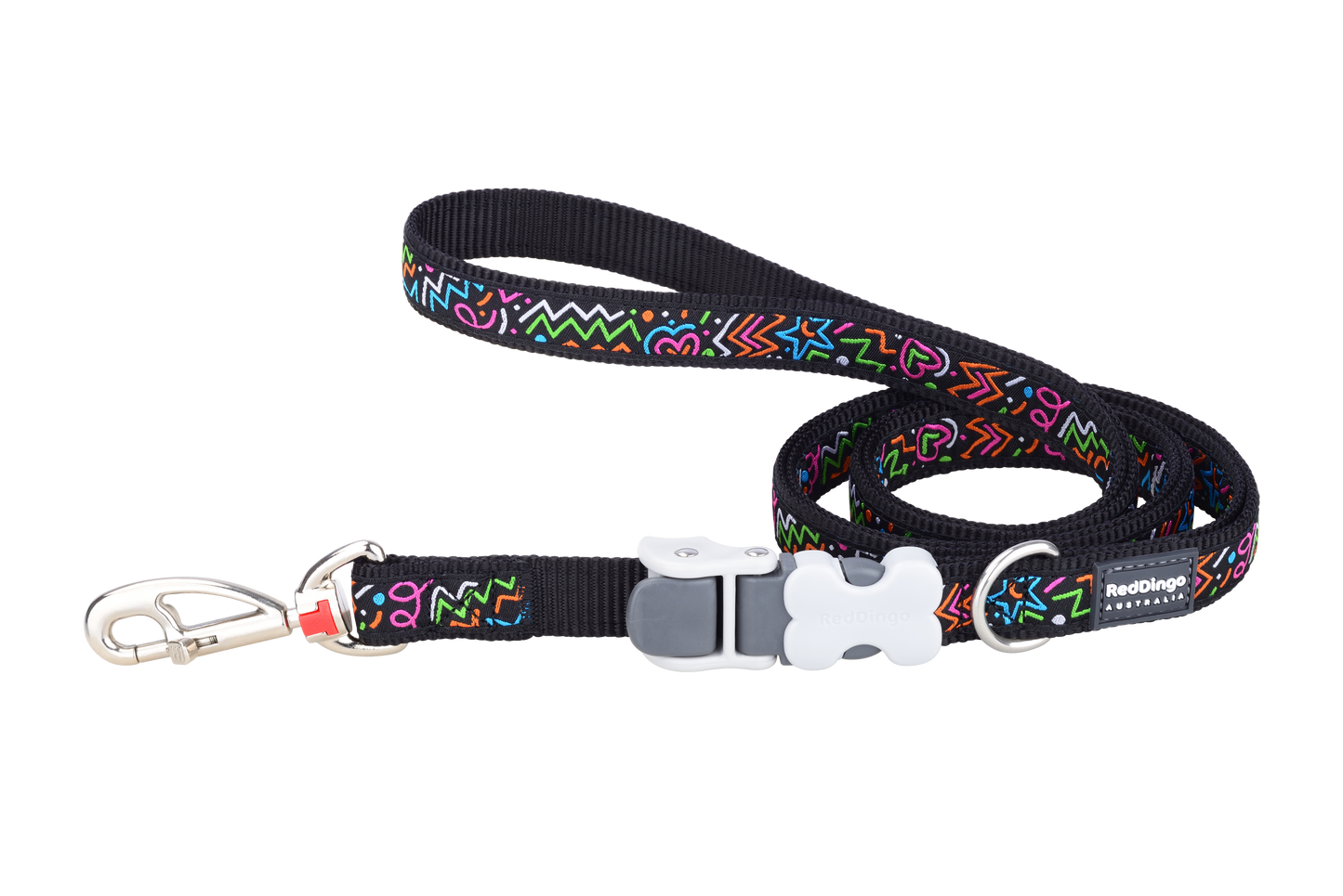 Dog Superlead Design Squiggles Black