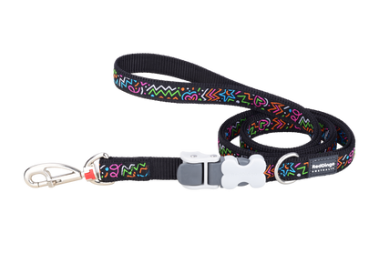 Dog Superlead Design Squiggles Black