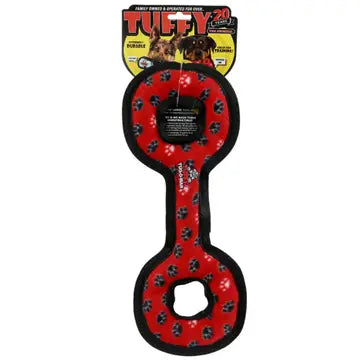 Tuffy Medium Tug-O-War Red Paw