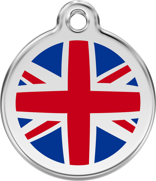Red Dingo Enamel UK Flag ID Tag