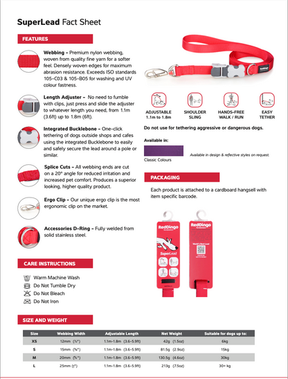 Dog Superlead Design Squiggles Black