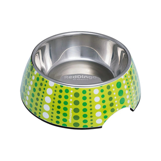 Red Dingo Melamine Pet Bowl - Desert Paws Green